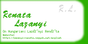 renata lazanyi business card